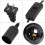 Extensão elétrica LED com tomada E26/E27, 1,8 m, preta, com interruptor. 4