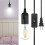 Extensão elétrica LED com tomada E26/E27, 1,8 m, preta, com interruptor. 5