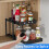 Spice Rack Organizer for Cabinet Black 2-Tier 2