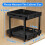 Spice Rack Organizer for Cabinet Black 2-Tier 3