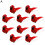 Red Bird Tree Decorations with Clips 10pcs 2