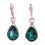 Women's green drop-shaped necklace and earrings set 4
