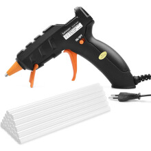 Pistola de Pegamento Termofusible 50W + 20 Barras de Pegamento 7x140 mm para Manualidades — herramienta bricolaje
