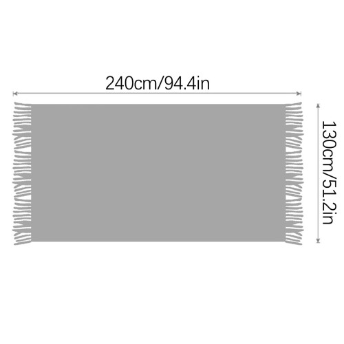 Knitted Solid Color Sofa Blanket 120x150cm 1