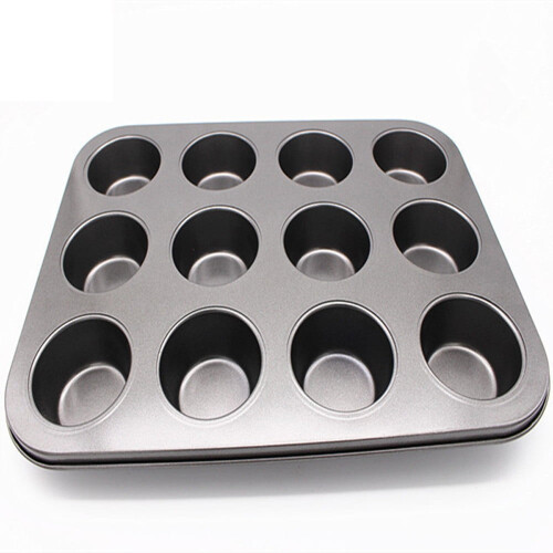 ManTuo muffinsform i karbonstål, 12 kopper, nonstick 1