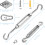 Ensemble de fixation robuste pour auvent en acier inoxydable M5-3x2x1 2