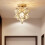 Messing Moravian Star loftlampe med indbygningsplade1 4
