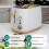 statesman Statesman 2 Slice Scandi Toaster, 900W Power, Cream 2