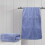 Serviette de bain en microfibre bleue 61 x 119 cm 2
