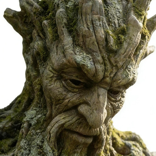 Mangeoire arbre, visage, décoration jardin 2