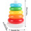 Rainbow Stacking Building Rings Tower, Early Educational Learning Toy 3