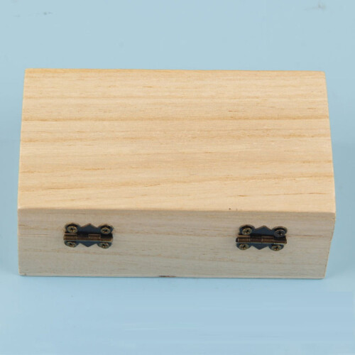 Wooden Square Hinged Storage Box Craft Gift Box 1