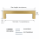 Brass Cabinet Pulls Square Gold 10 Pack 7.5 Inch 2