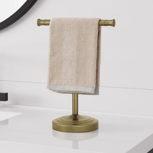 Suport pentru prosoape, alamă antică, 33 cm 1