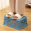 Plastic Storage Bin White Blue Pink Square Holes 1 Pack 5