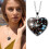 Universe hart hanger ketting dubbelzijdig glas 2
