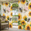 Tende da esterno impermeabili con occhielli, stile rustico con girasoli 5