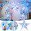 Ornement étoile à 5 branches irisé, feuille transparente, 1 pièce 3