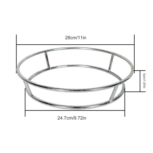 Round Pot Rack for Kitchen - Thickened Solid Double Shelf 2