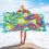 Serviette de plage en microfibre à imprimé tropical 27,5 x 60 pouces 5