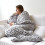 Acrylic knitted blanket multicolor rough texture 150x200 cm 2