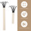 Japanese hand rake 5-tine clamming claws 2 pcs 3