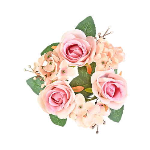 Valentinsdag Rose Lysestage Krans Kunstig Blomster 1