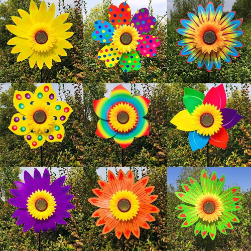 Sonnenblumen-Rasen-Windrad, groß 2