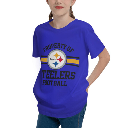 Παιδική κοντομάνικη μπλούζα Steelers με λογότυπο ποδοσφαίρου, 1 τεμάχιο 1