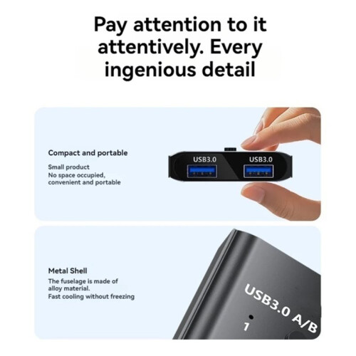 USB 3.0 ,2-in-1 Out,Bi-Directional USB KVM Switcher,Share Printer/Scanner,5Gbps High-Speed,for Win for  Linux