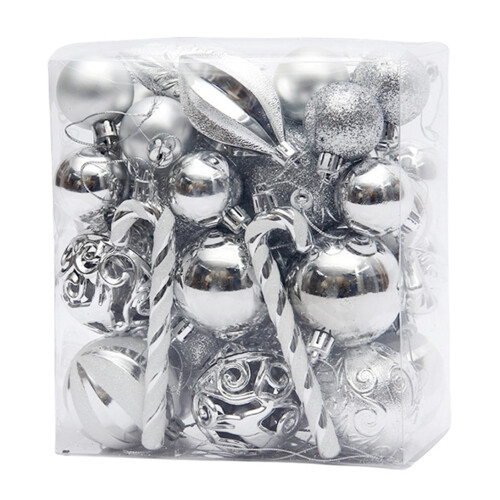 Christmas Balls Set Shatterproof 40pcs Silver 1