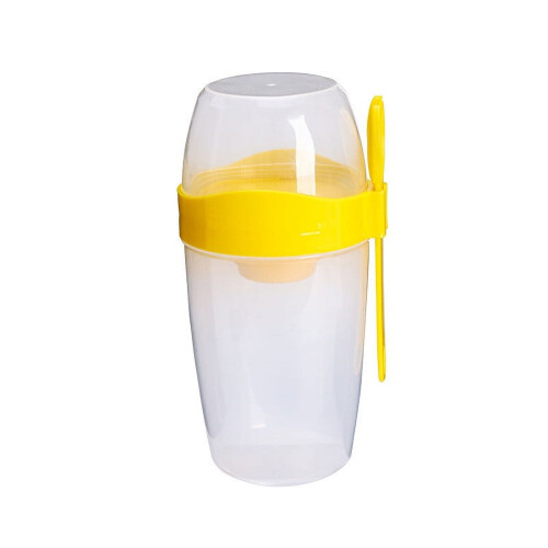 Oatmeal and Yogurt Cup Portable 2-Layer Breakfast Cup with 1