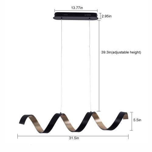 LED modern pendant light spiral chandelier 2