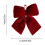 Red Velvet Christmas Bow Ornament Oversized 3