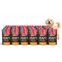 RAFI Nassfutter für Hunde mit Ente, Beutel 24x500 g, Set aus 24 Beuteln, ENTE, | Hundefutter Hunde-Nassfutter