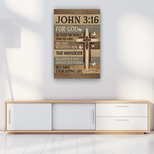Ο Θεός Αγάπησε Τόσο Τον Κόσμο Τέχνη Τοίχου John3:16Poster 1