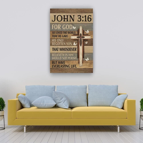 Ο Θεός Αγάπησε Τόσο Τον Κόσμο Τέχνη Τοίχου John3:16Poster 2