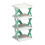 Slim 4-Tier Shoe Rack Nordic Blue Foldable 2