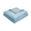 Ljusblå Queen Quilt Microfiber Wave Pattern1 styck 2