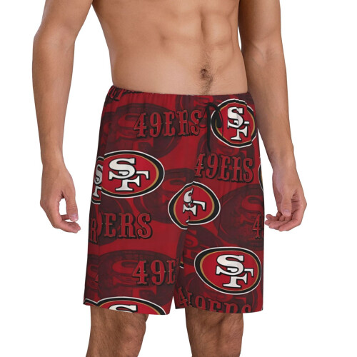 Korte pyjamabroek voor heren met 49ers-logo 1