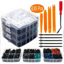 635pcs Car Trim Body Clips Kit Rivets Retainer Door Panel Bumper Plastic Fastener