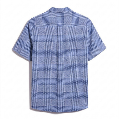 Farah (S, Blue) Farah Mens Checked Relaxed Fit Shirt 1