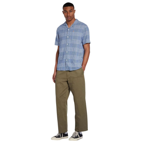 Farah (M, Blue) Farah Mens Checked Relaxed Fit Shirt 2