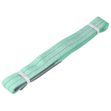 2T Flat Lifting Rope with Double Eye Buckle Polyester Webbing Lift Strap for Industrial Crane 2 Meter