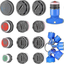 12 Pcs Faucet Aerator Replacement For Sink Aerators With 5 Pcs Faucet Aerator Key Removal Wrench Too