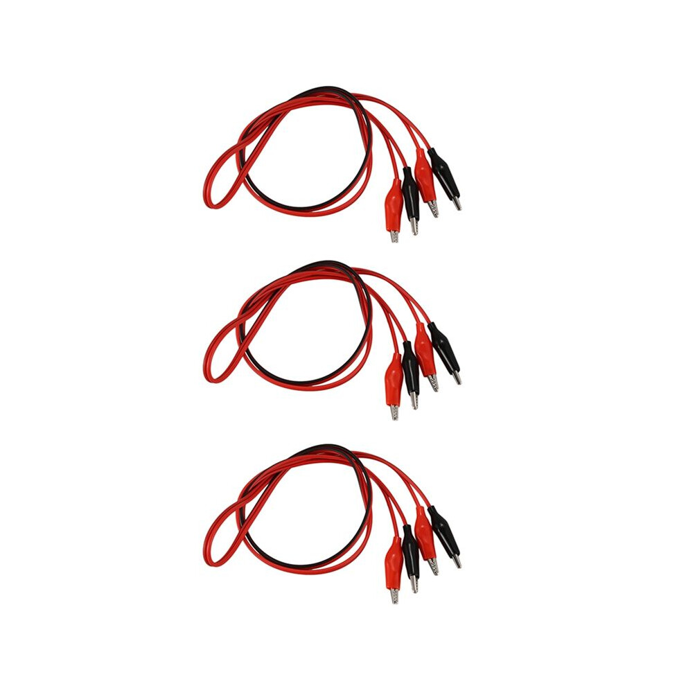 3X 1M Double-End Alligator Clips Test Lead Jumper Wire 4712205345676