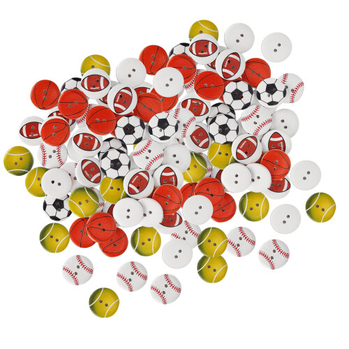 Wooden Buttons Mixed Pattern for Sewing and Crafting 1