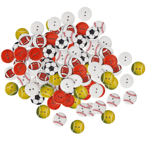 Wooden Buttons Mixed Pattern for Sewing and Crafting 2