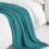 Navy knitted throw blanket 60 x 80 inches 3