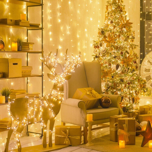 Christmas Lights Warm White 100 LED 33ft Waterproof 2